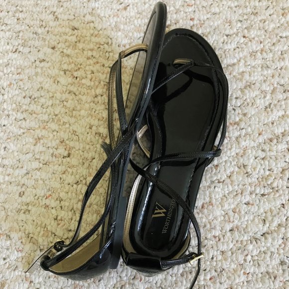 Worthington 8.5 Formal Strappy Black Sandal - Picture 2 of 4